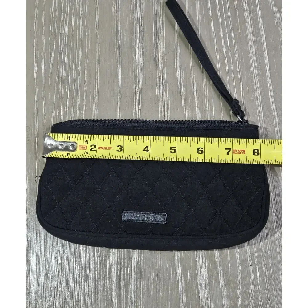 Vera Bradley Quilted Black Classic Medium Size Wallet W/Wristlet - Picture 2 of 5
